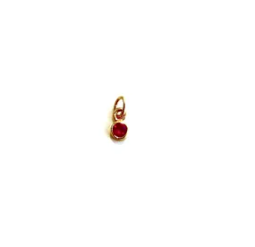 14k 2 mm Ruby Charm