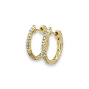 14K Y Gold 0.15ctw Diamond Hoop