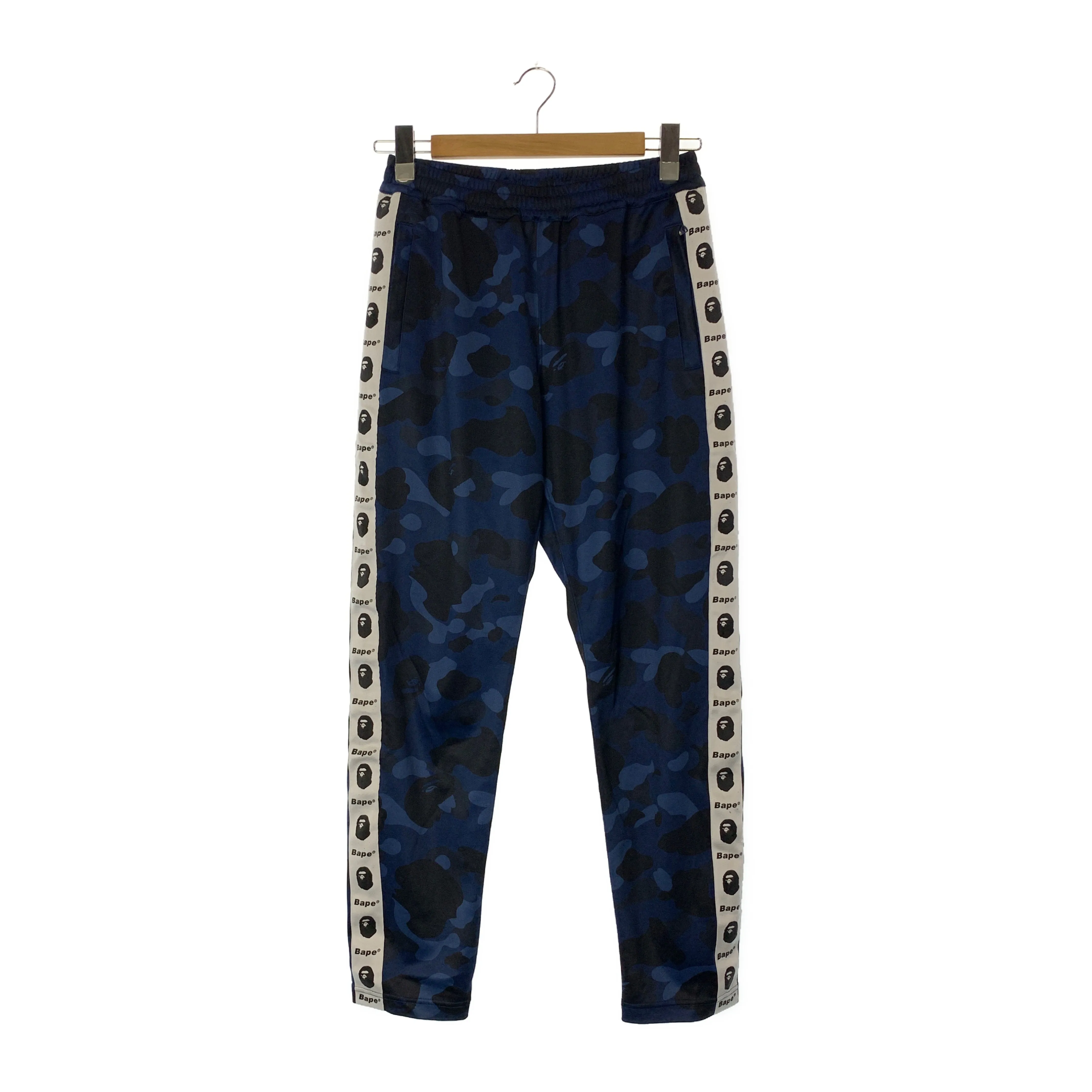 A BATHING APE/Pants/L/BLU/Polyester/Camouflage/001PTG801025X