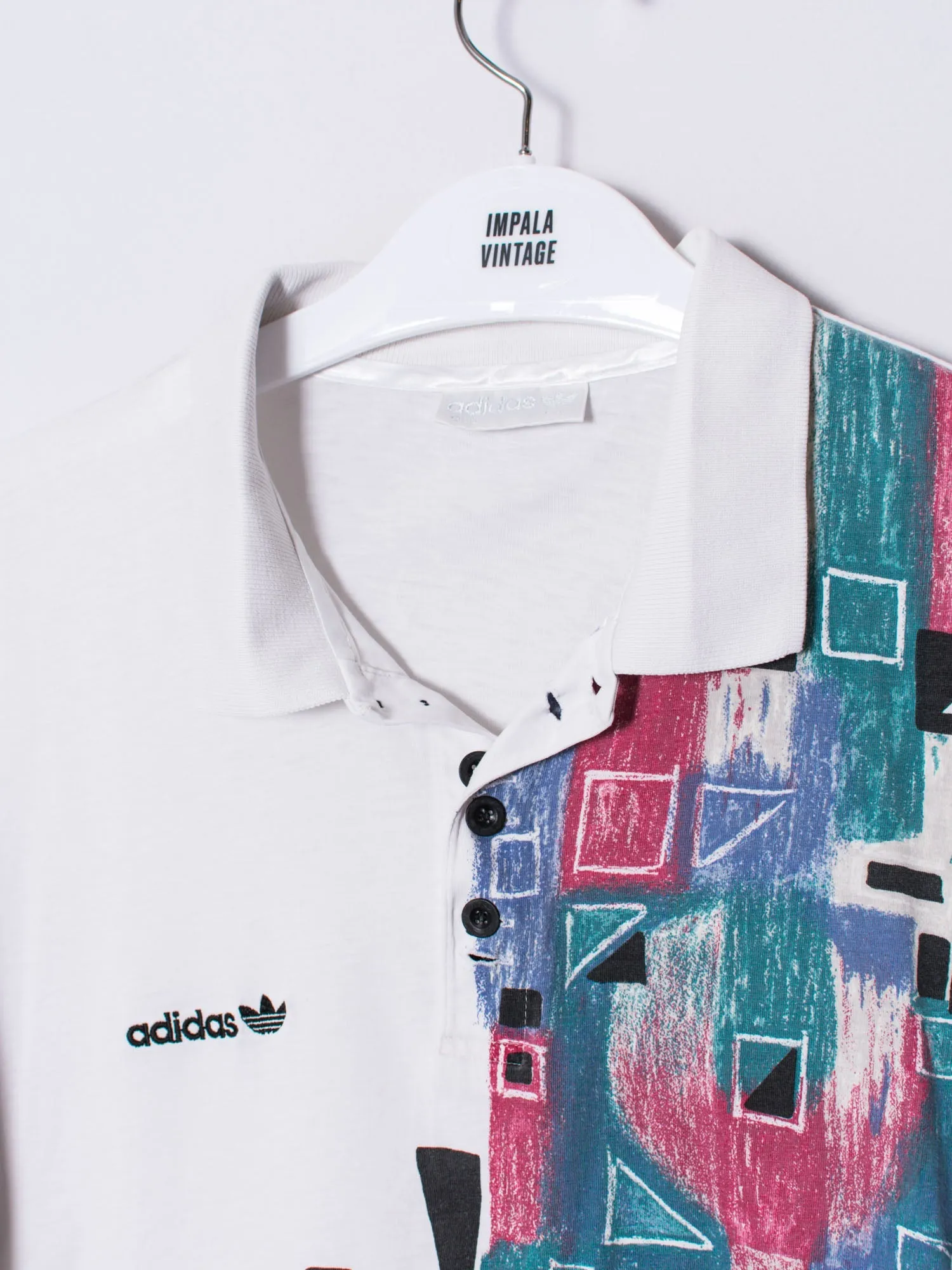 Adidas Originals White Retro Cotton Tee