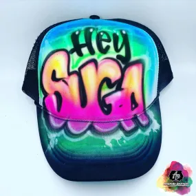 Airbrush Graffiti Hat Design