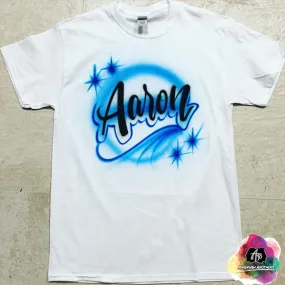 Airbrush Name Script Shirt Design