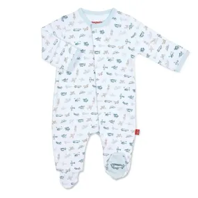 airplanes organic cotton magnetic parent favorite footie