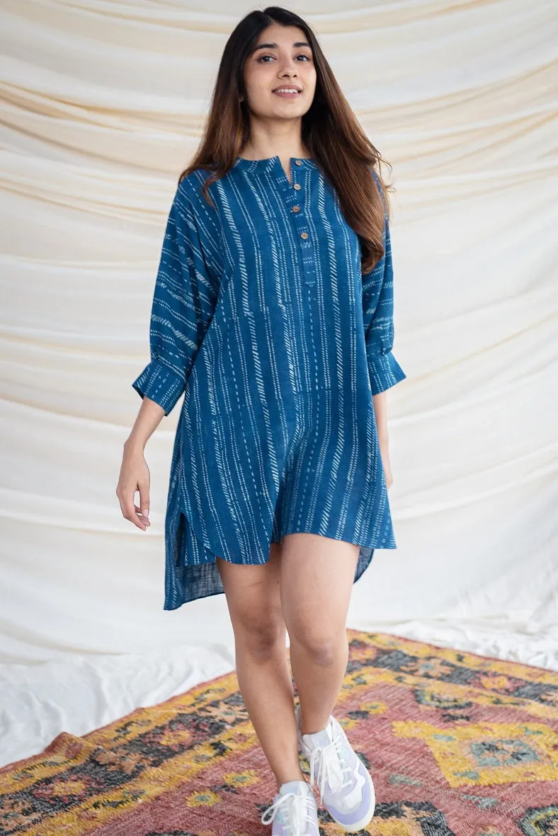 Anaya Slub Cotton Dabu Dress | Relove