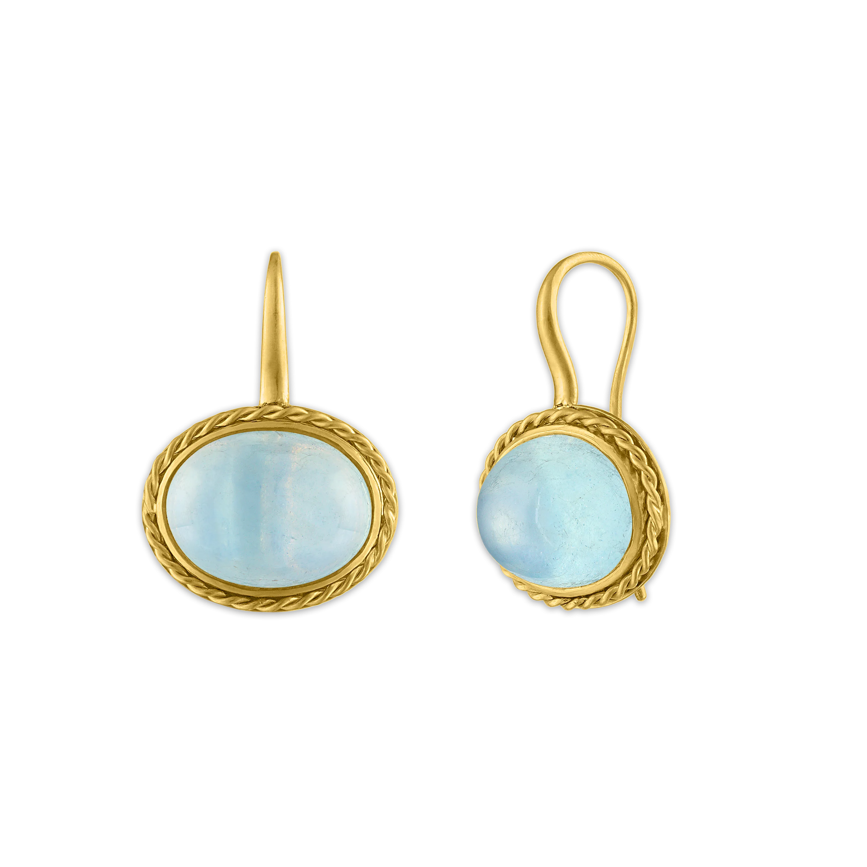 Aquamarine Chorda Hook Earrings