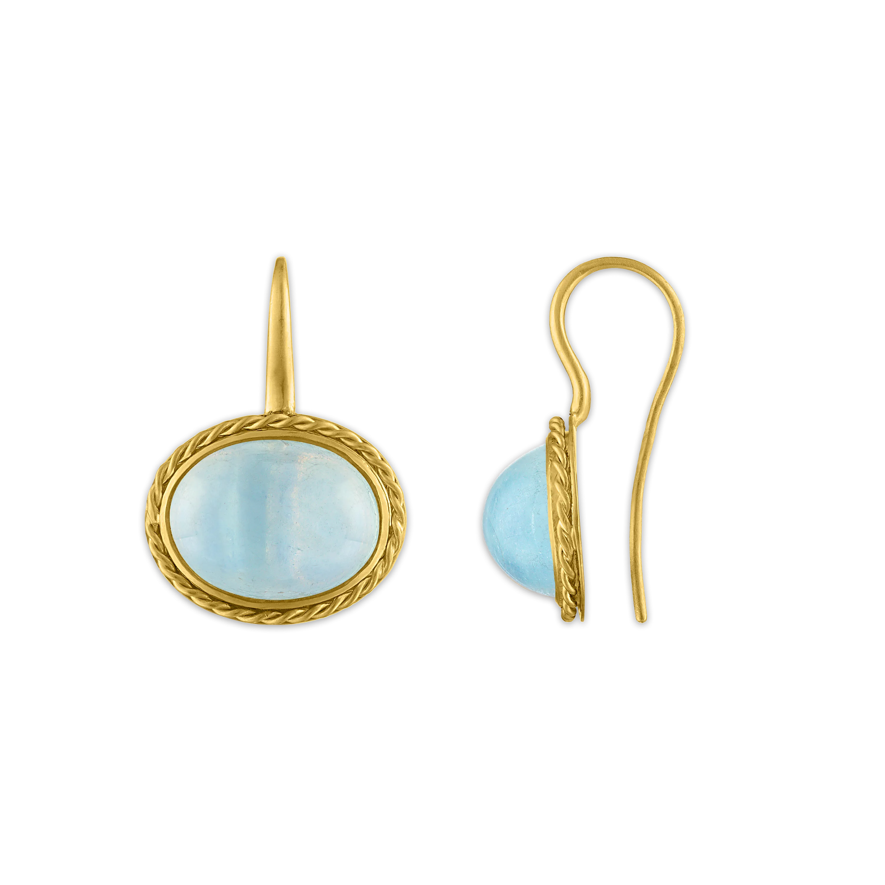 Aquamarine Chorda Hook Earrings