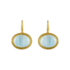 Aquamarine Chorda Hook Earrings