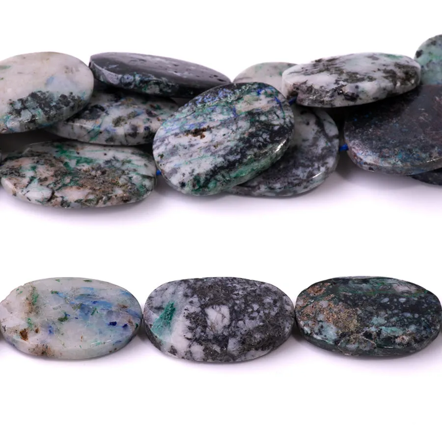 Azurite Malachite 30-45mm Oval - 15-16 Inch