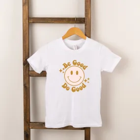 Be Good Do Good Happy Face Short Sleeve Tee, White