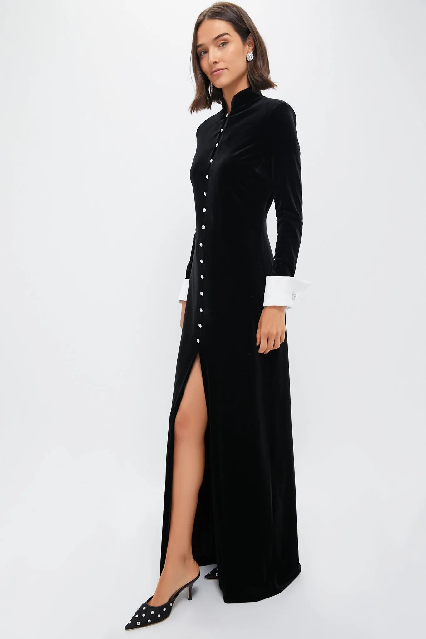 Black Velvet Loretta Dress