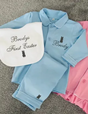 Boys baby blue bunny pjs