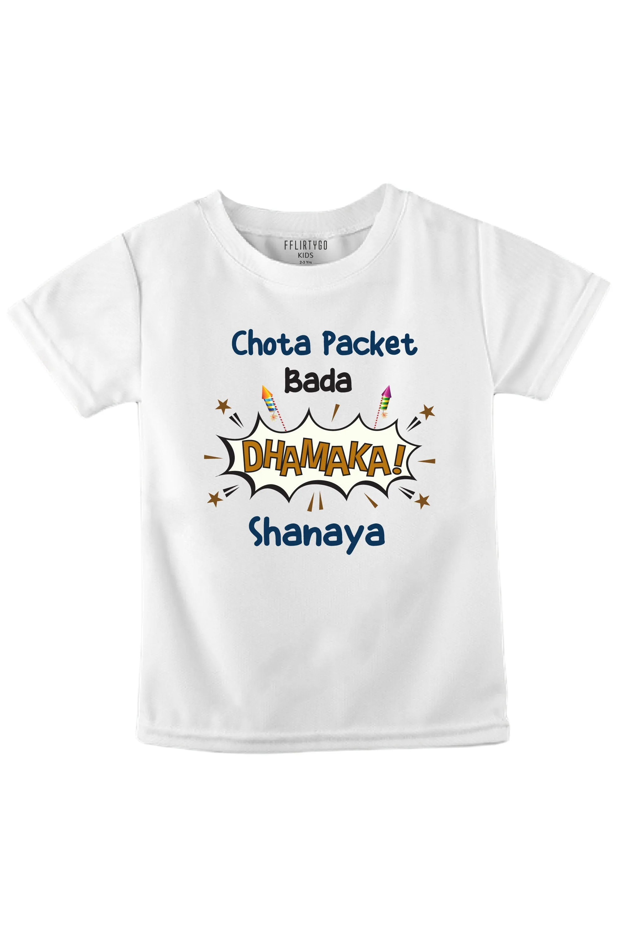 Chota Packet Bada Dhamaka Kids T Shirt w/ Custom Name