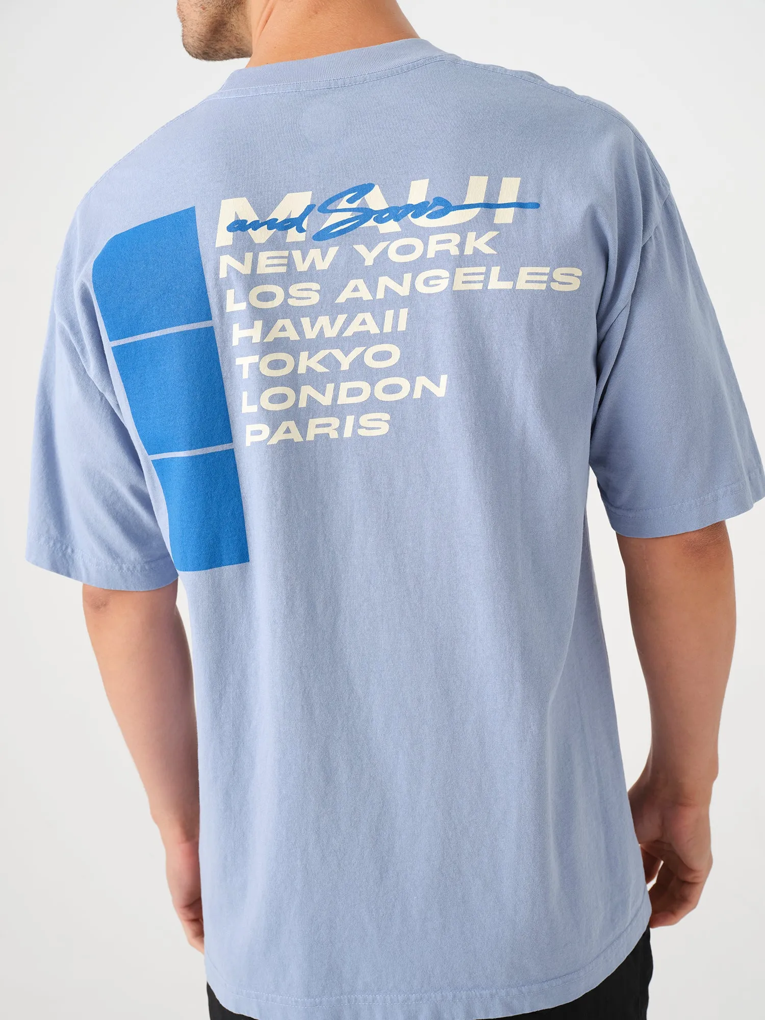 City Wave T-Shirt in Clear Blue