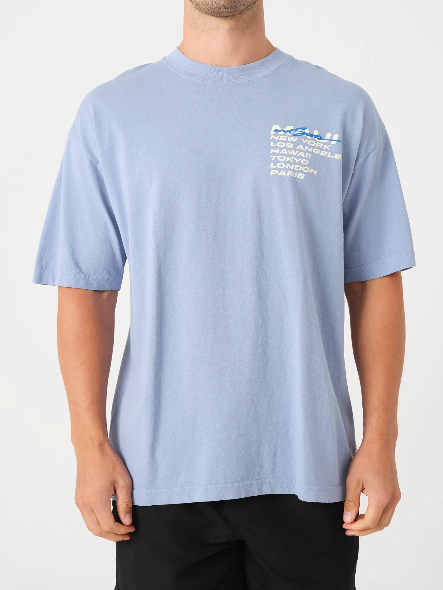 City Wave T-Shirt in Clear Blue