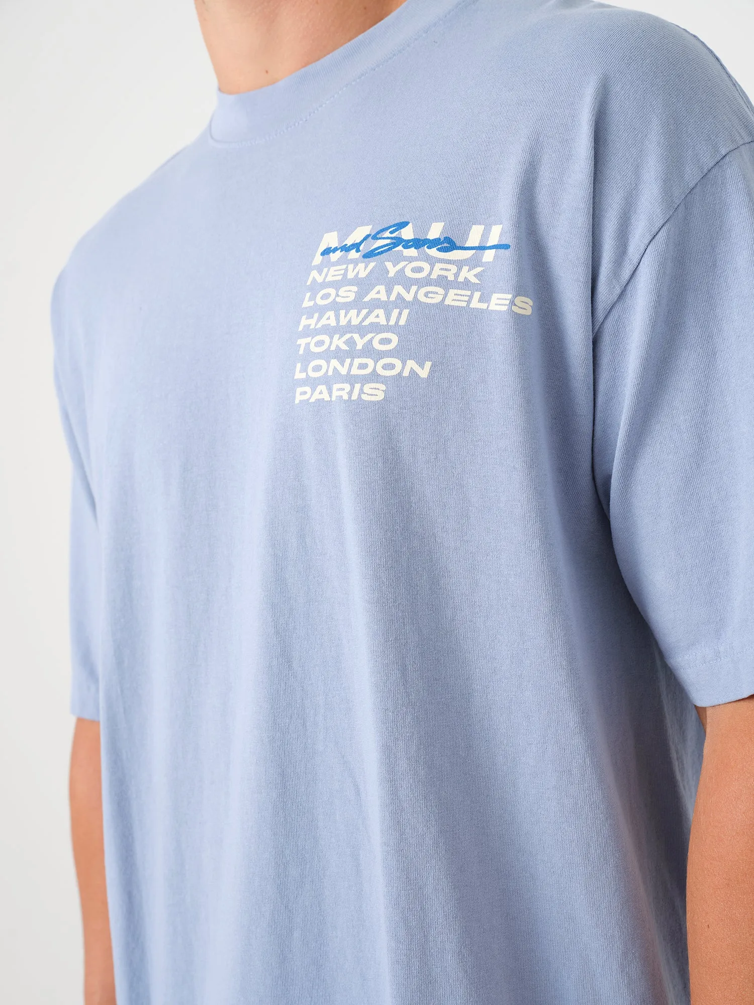 City Wave T-Shirt in Clear Blue