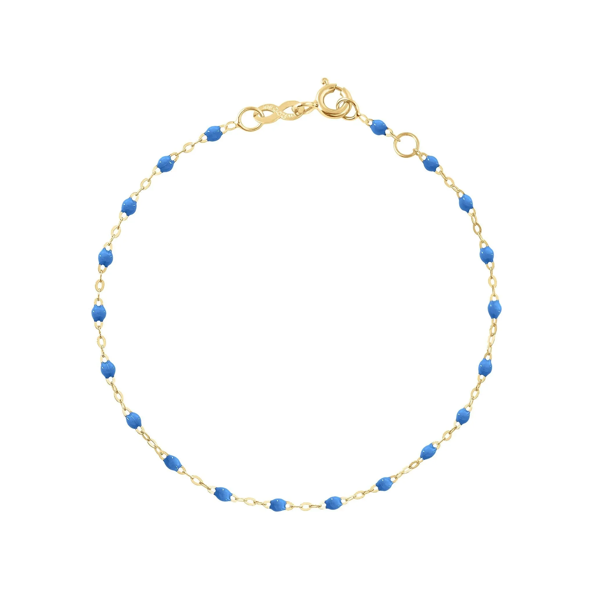 Classic Gigi Blue bracelet, Yellow Gold, 7.5"