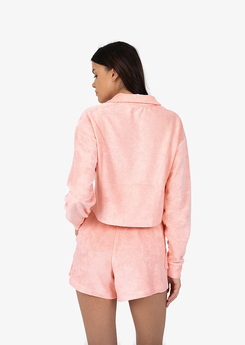 Club LC Terry Half Zip Peach