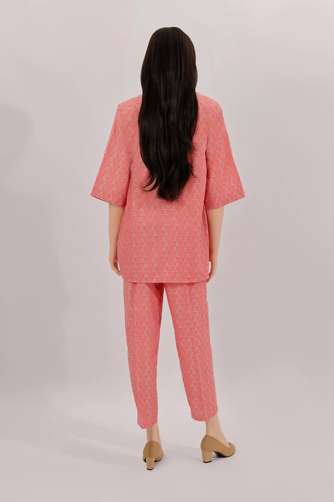 Cotton Jacquard Stitched 2 Piece (Shirt/Trouser)