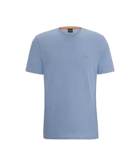 Cotton-jersey T-shirt With Logo Patch - Blue