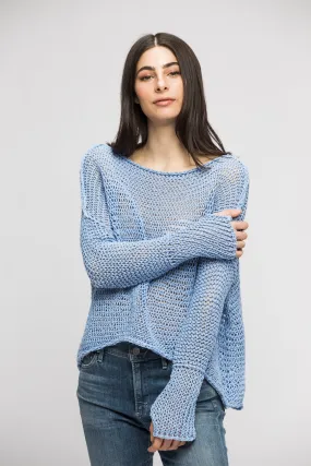 Cotton Linen  blue sweater.