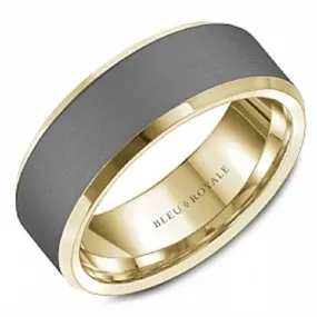 Crown Ring Gold & Grey Tantalum Wedding Band