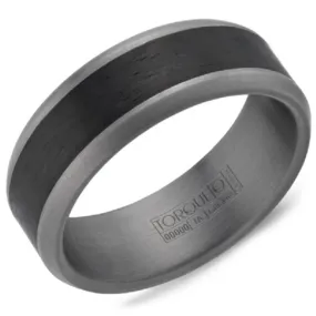 Crown Ring Torque Grey Tantalum 7.5mm Wedding Band