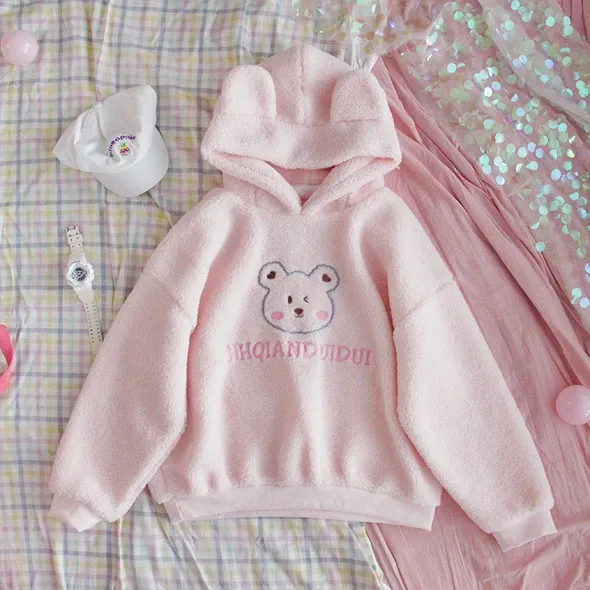 Cute Plush Bear Hoodie AD12586