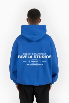 DESIGN DEPARTMENT ROYAL BLUE SNAP BUTTON HOODIE