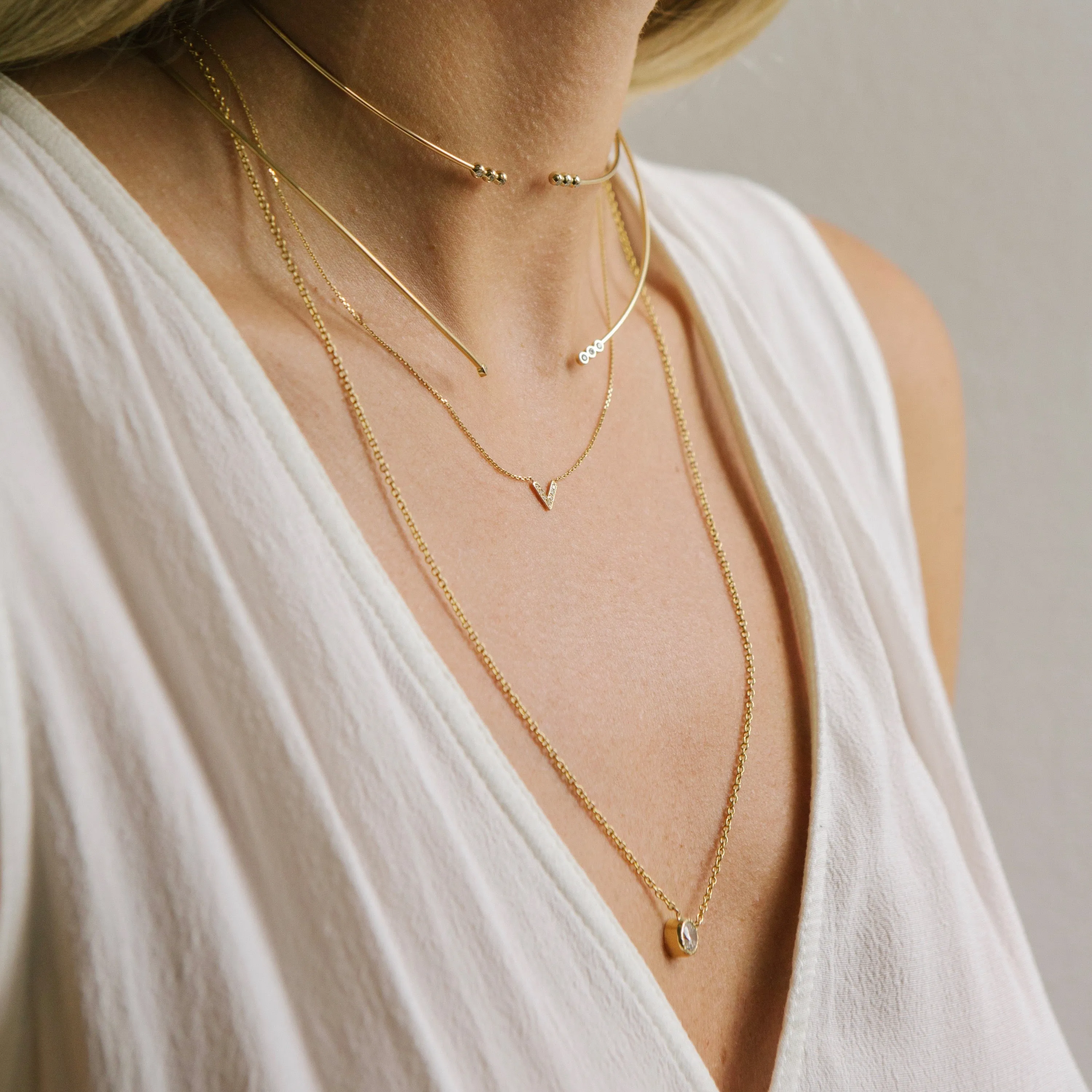 Diamond V Necklace