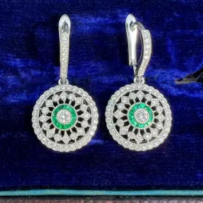 Emerald & Diamond Earrings