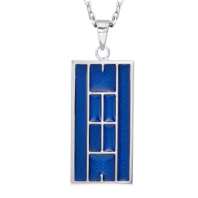 Enamel Tennis Court Pendant Medium