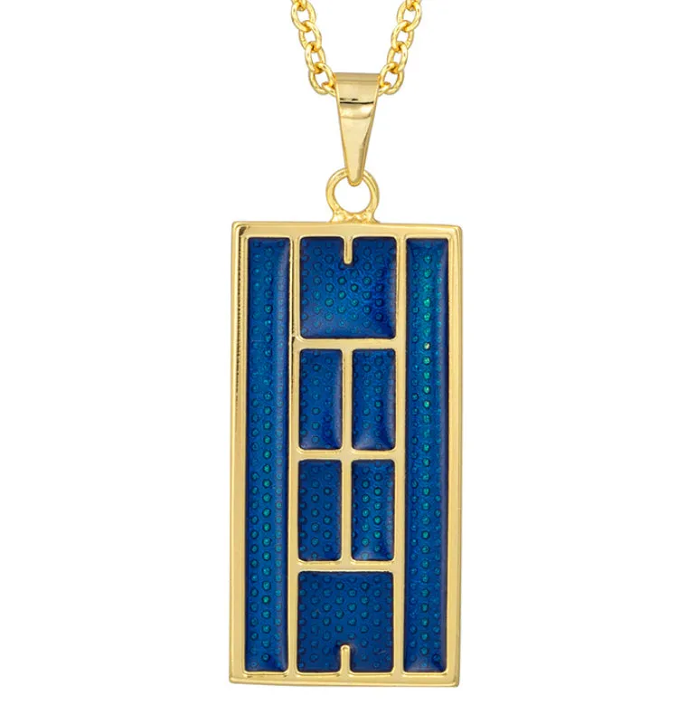 Enamel Tennis Court Pendant Medium