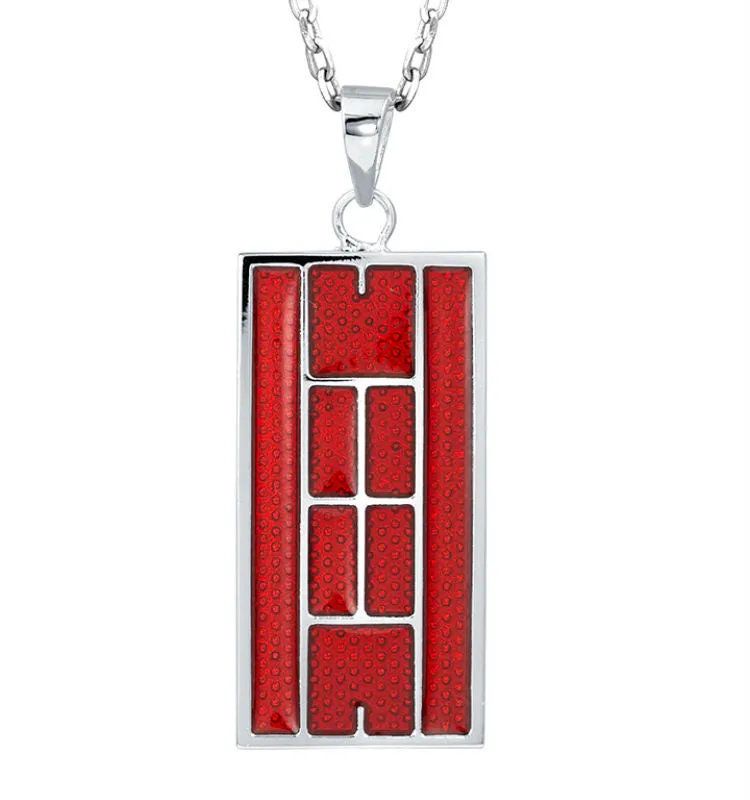 Enamel Tennis Court Pendant Medium