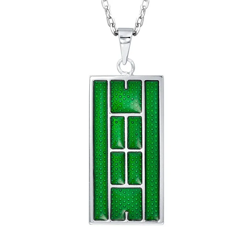 Enamel Tennis Court Pendant Medium