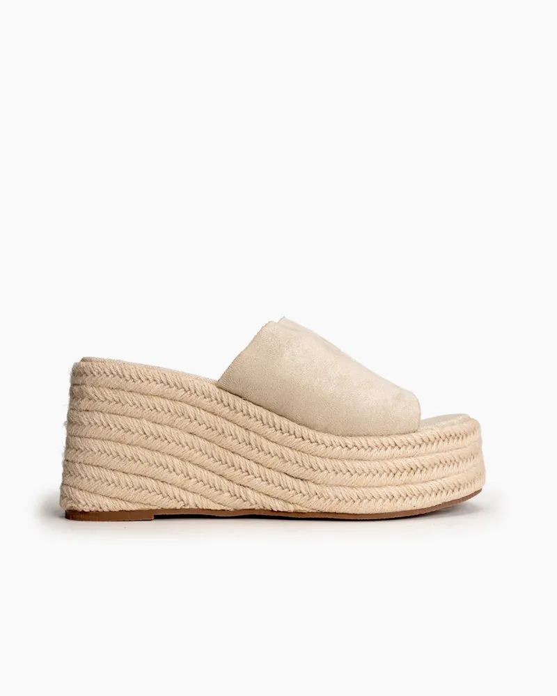 Espadrilles Platform Chunky Heel Slides Wedge Sandals