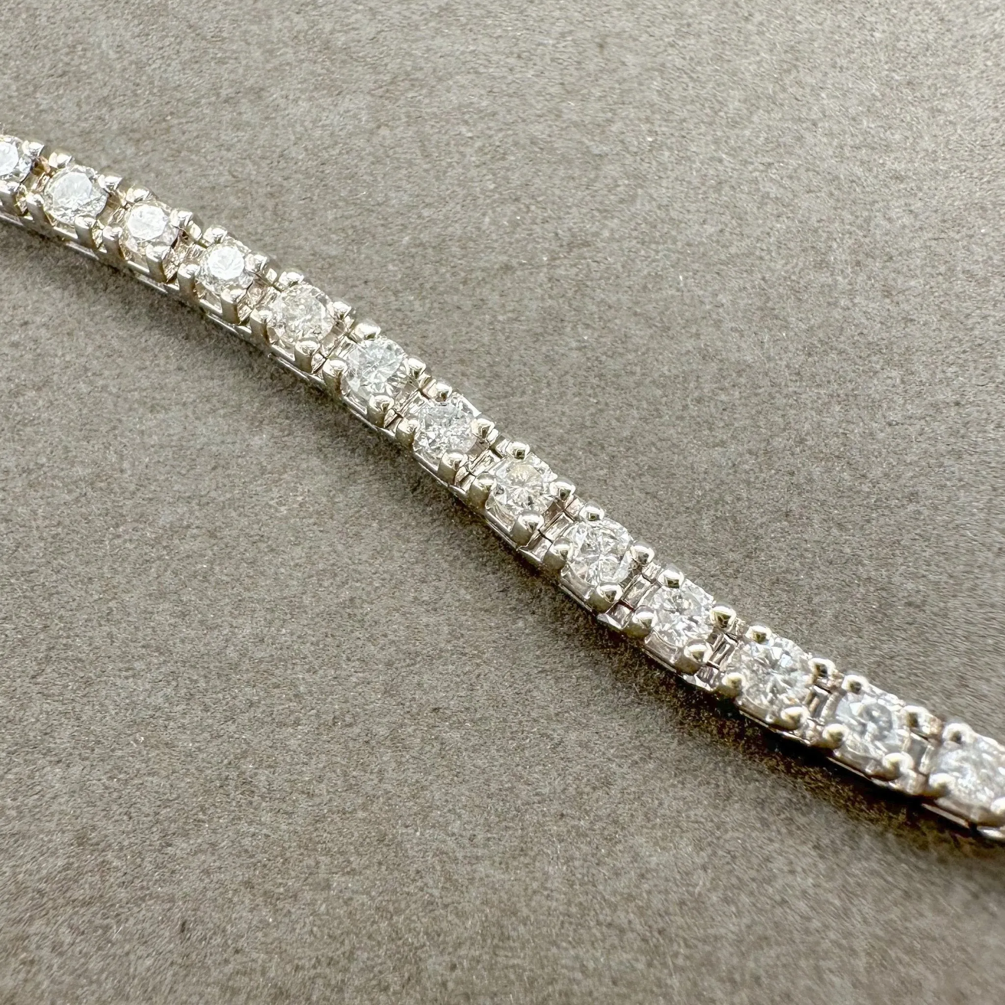 Estate 14K W Gold 1.58ctw G-H/SI1-2 Diamond Tennis Bracelet