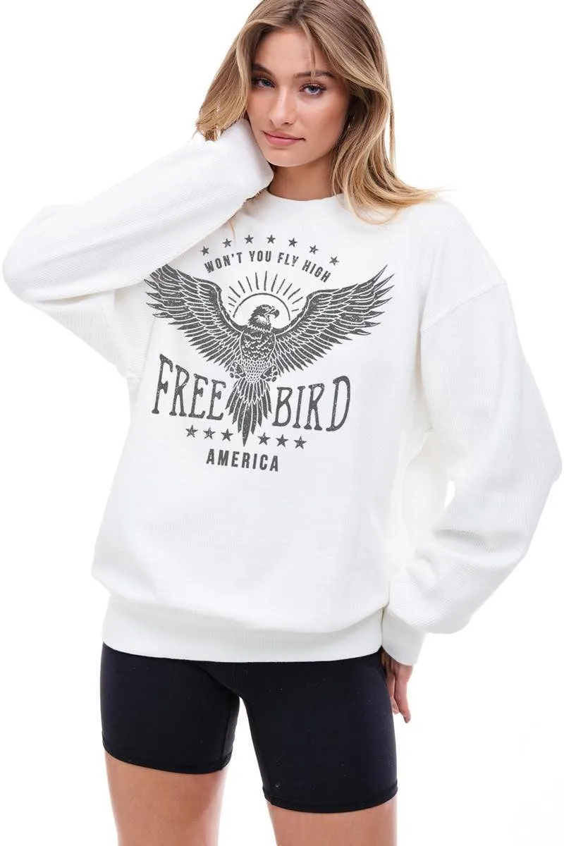 Freebird Cord Crew Neck