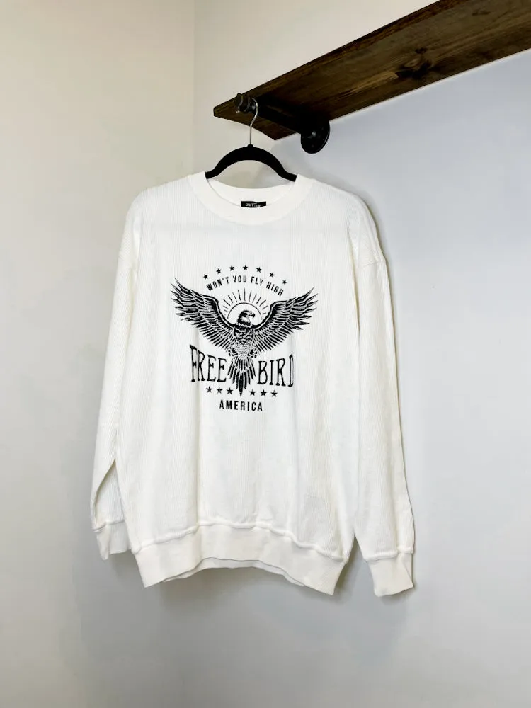 Freebird Cord Crew Neck