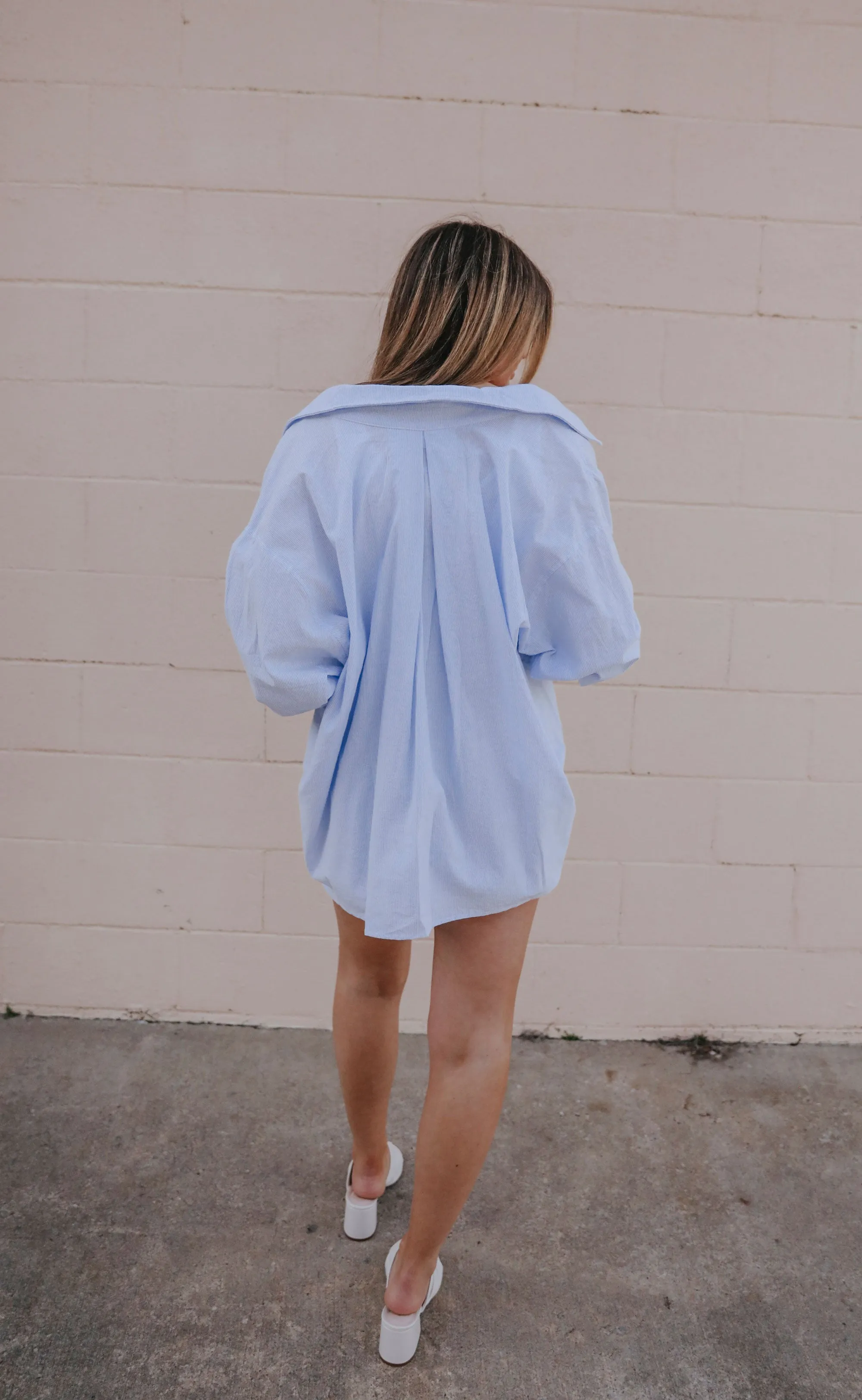 girl like me button down - blue