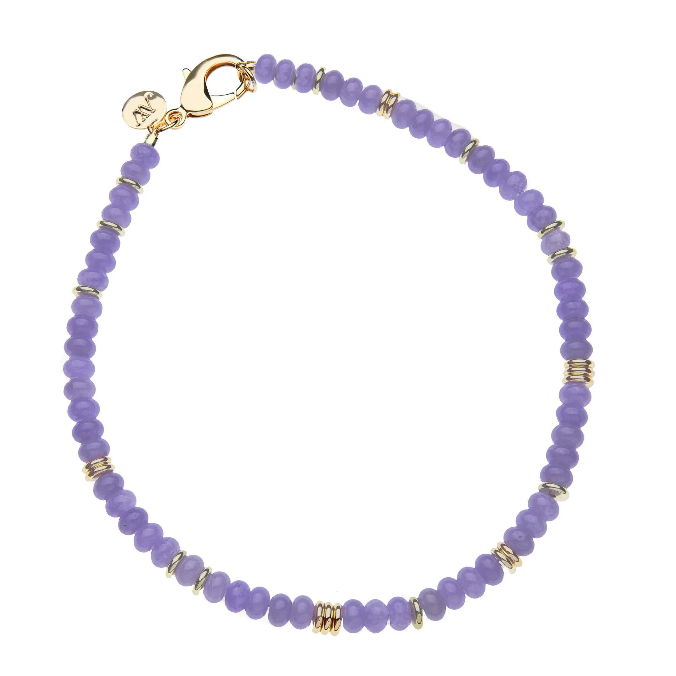 Gumdrop Beaded Necklace in Periwinkle