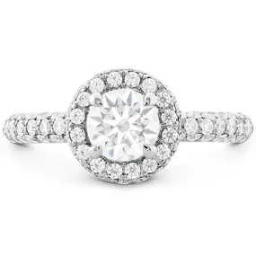 Hearts On Fire Euphoria Pave Halo Diamond Engagement Ring