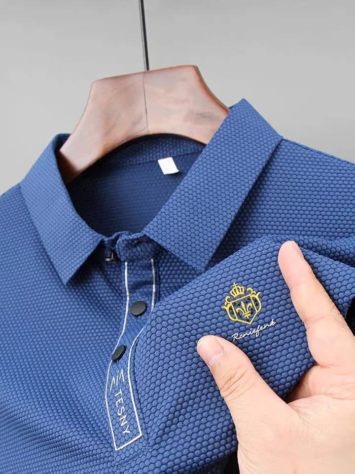 High end exquisite embroidery short sleeve men Polo T-shirt