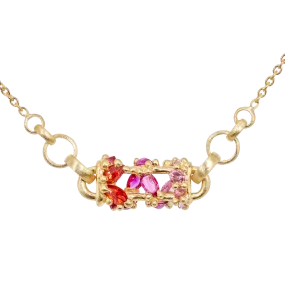 Horizontal Plum Blossom Fontaine Necklace - 11124