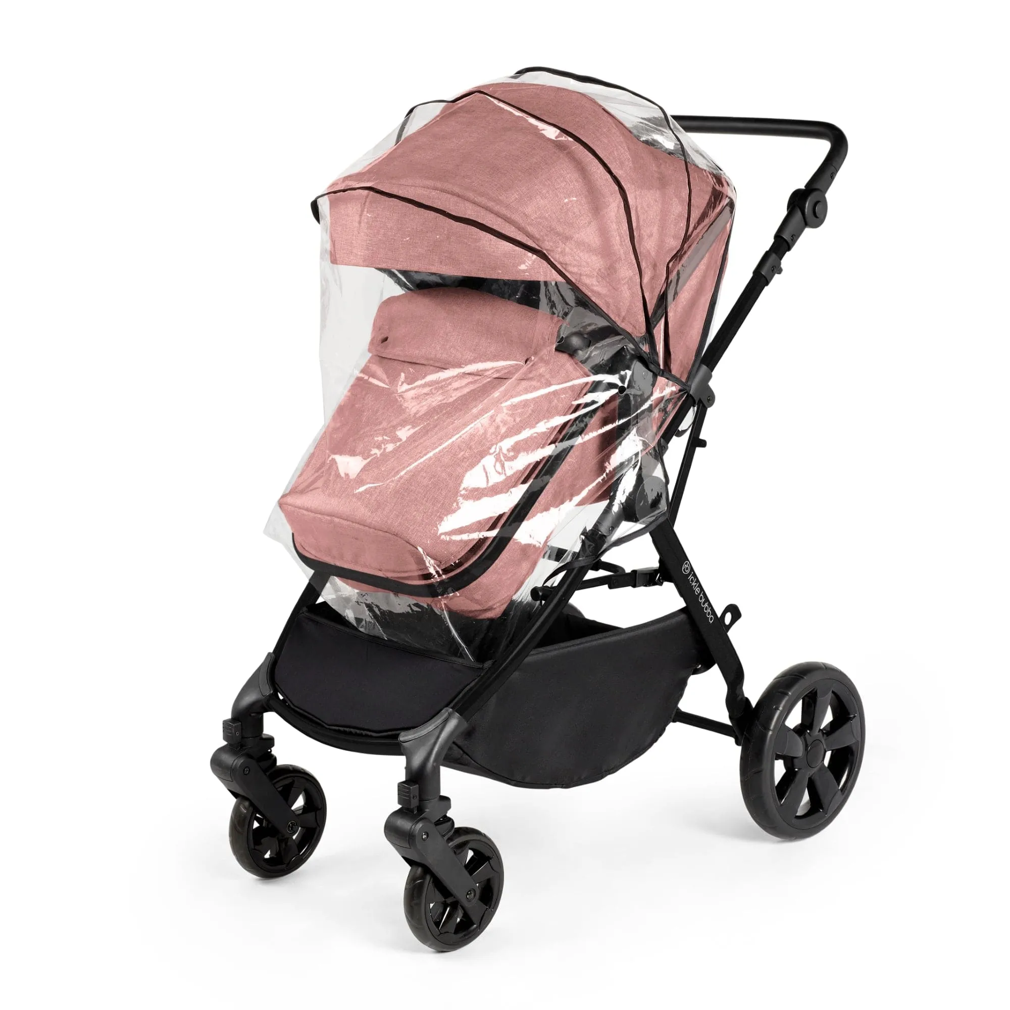 Ickle Bubba Comet 3-In-1 Travel System With Astral Car Seat - Black / Dusky Pink