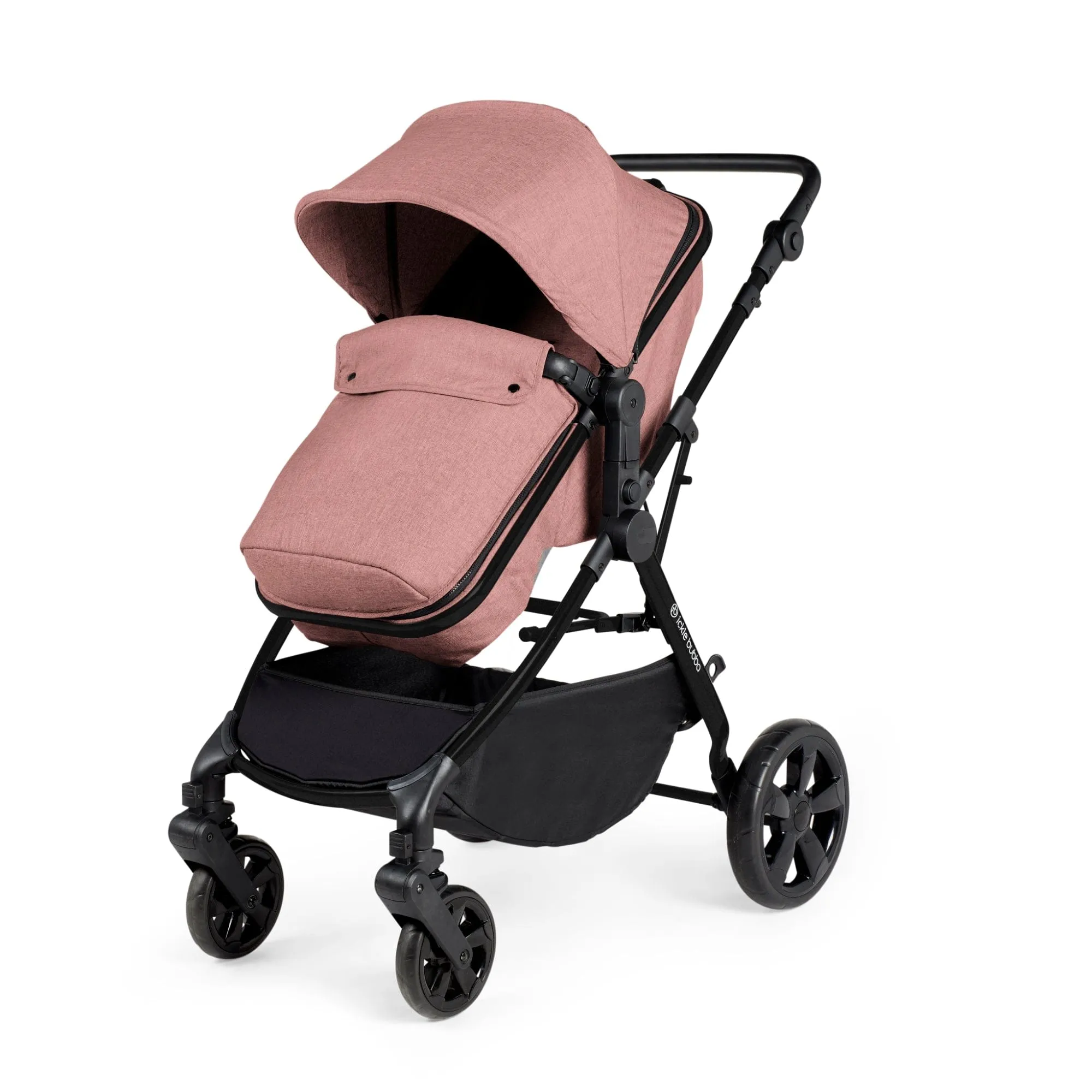 Ickle Bubba Comet 3-In-1 Travel System With Astral Car Seat - Black / Dusky Pink