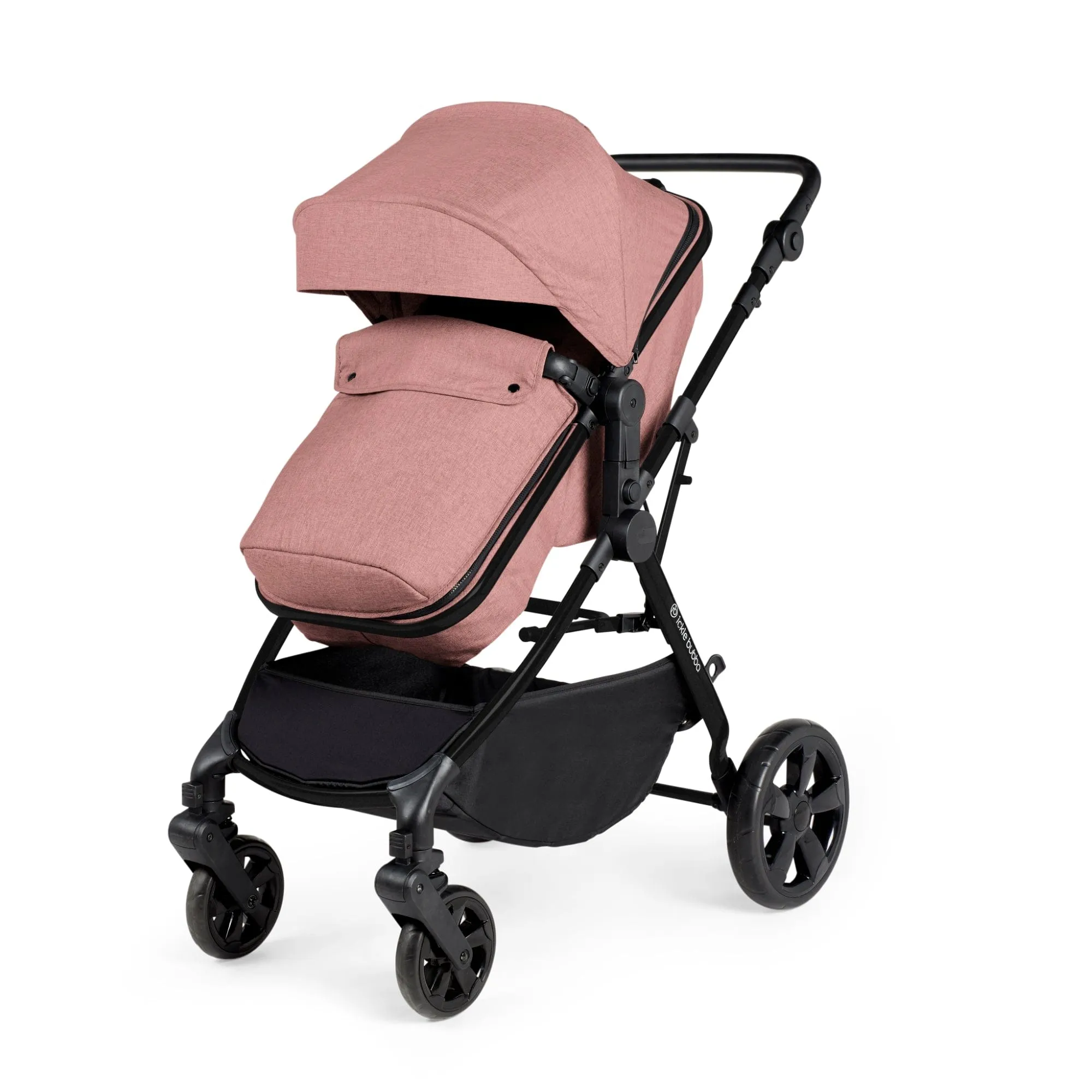 Ickle Bubba Comet 3-In-1 Travel System With Astral Car Seat - Black / Dusky Pink