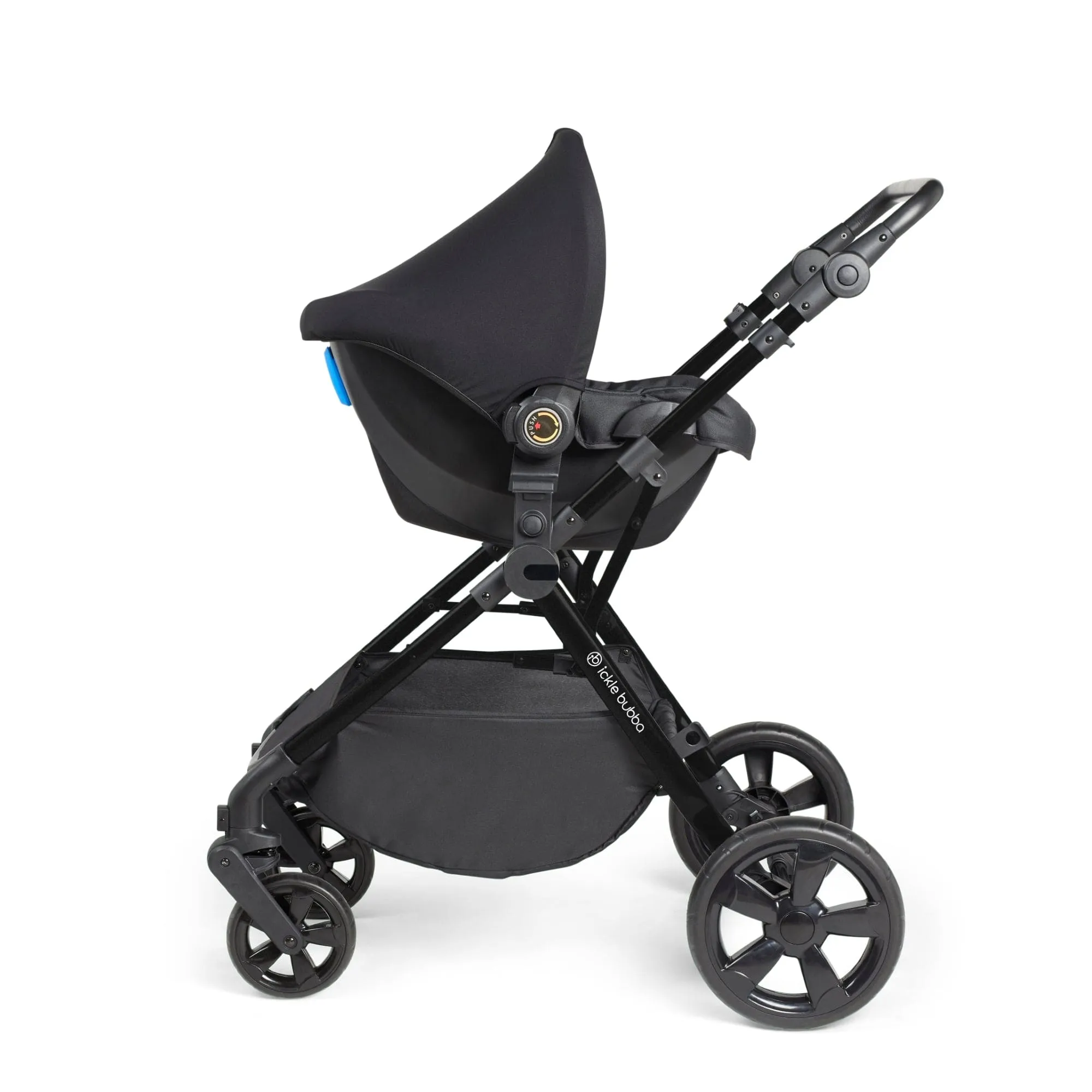 Ickle Bubba Comet 3-In-1 Travel System With Astral Car Seat - Black / Dusky Pink