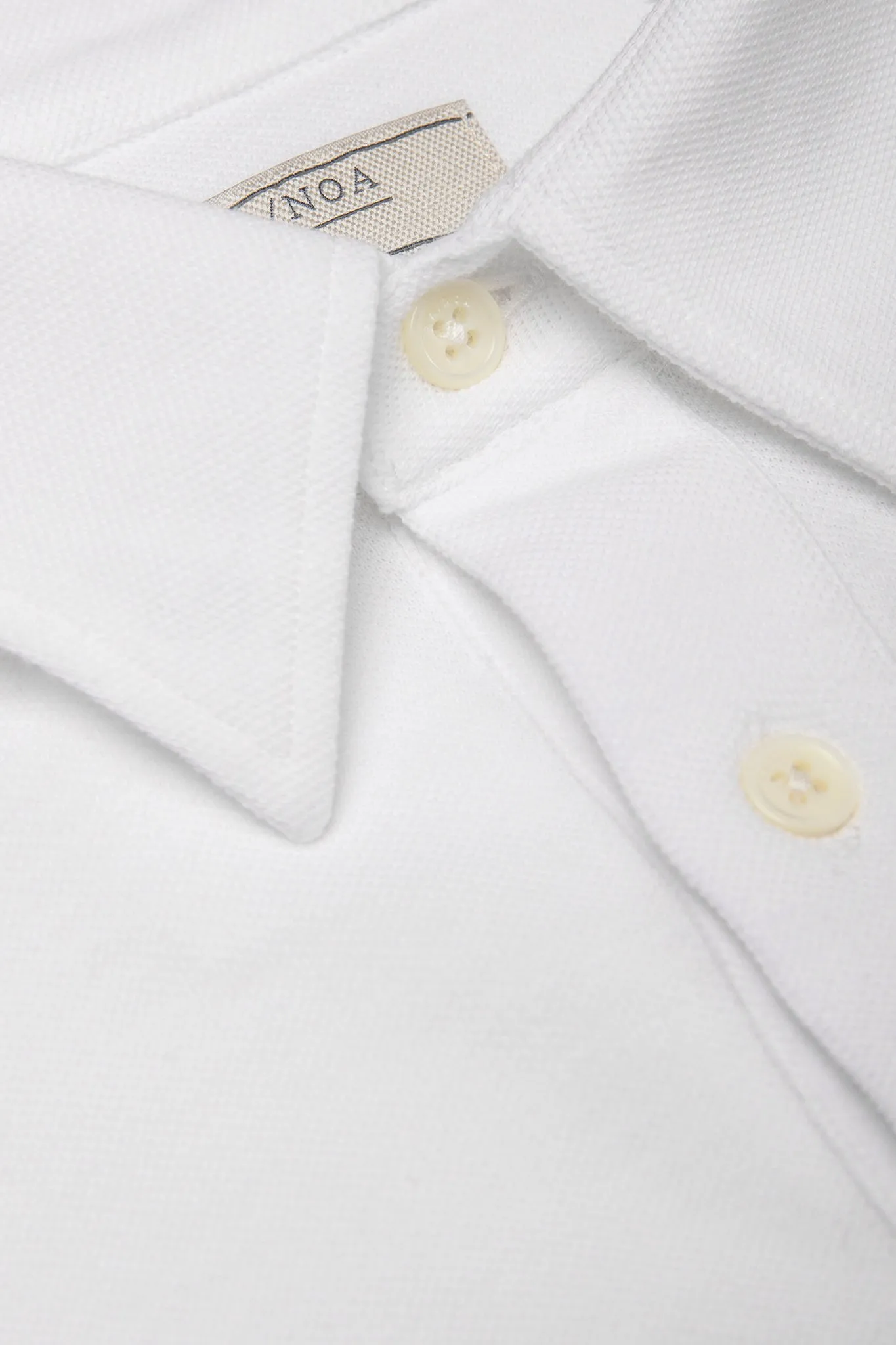 Jean long-sleeved polo in compact fine piquet (ice white)