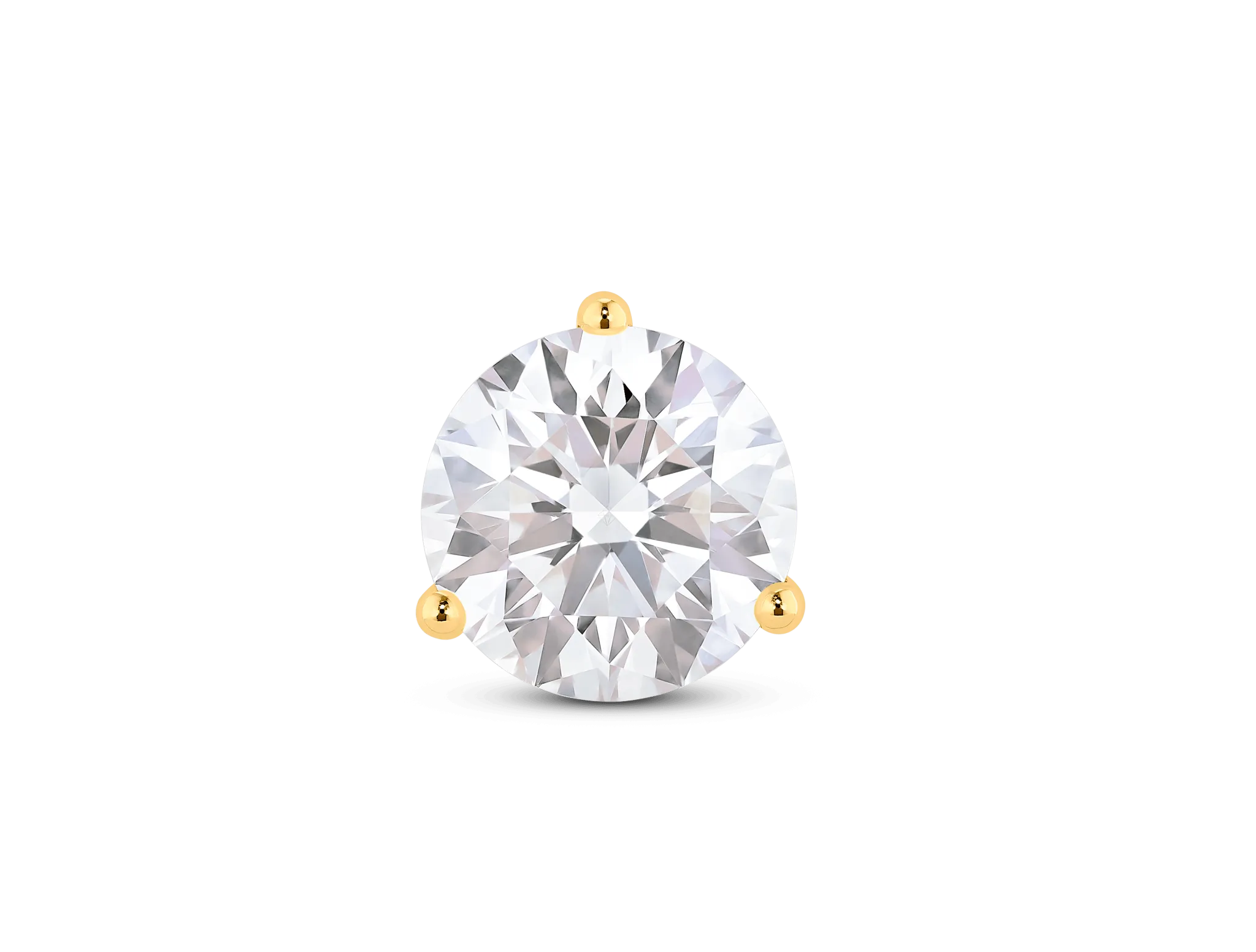 Lab-Grown Diamond 2ct. Round Brilliant Solitaire Stud | White