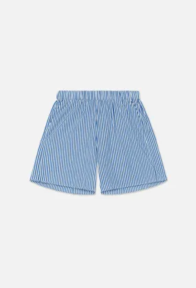 Leisure Poplin Short / Blue X White